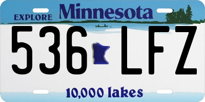 MN license plate 536LFZ