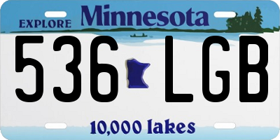 MN license plate 536LGB