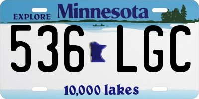 MN license plate 536LGC