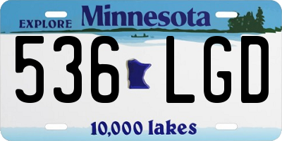 MN license plate 536LGD