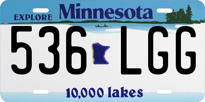 MN license plate 536LGG