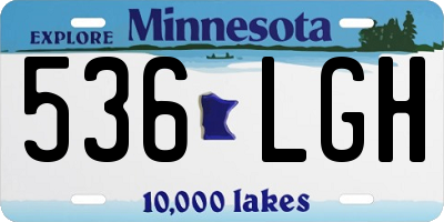 MN license plate 536LGH