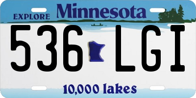 MN license plate 536LGI