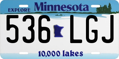 MN license plate 536LGJ