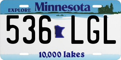 MN license plate 536LGL