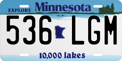 MN license plate 536LGM