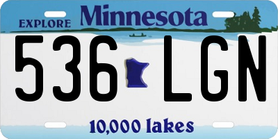 MN license plate 536LGN