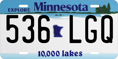 MN license plate 536LGQ
