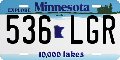 MN license plate 536LGR