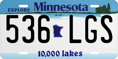 MN license plate 536LGS