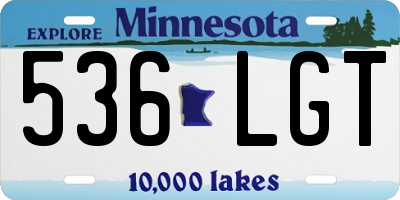 MN license plate 536LGT