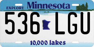MN license plate 536LGU