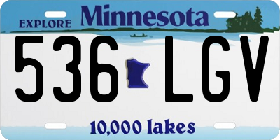 MN license plate 536LGV