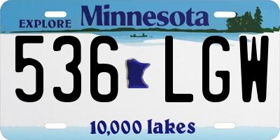 MN license plate 536LGW