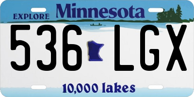 MN license plate 536LGX