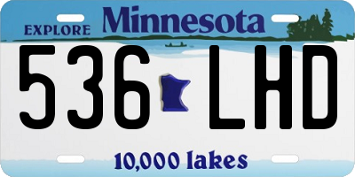 MN license plate 536LHD