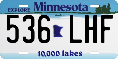 MN license plate 536LHF