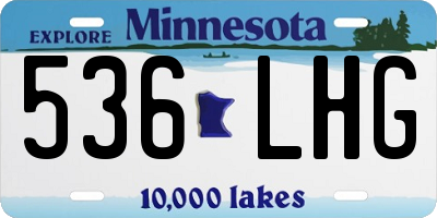 MN license plate 536LHG