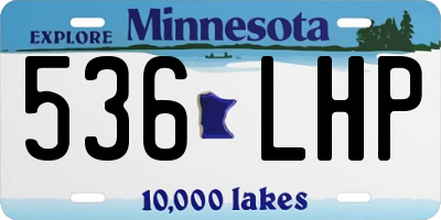 MN license plate 536LHP