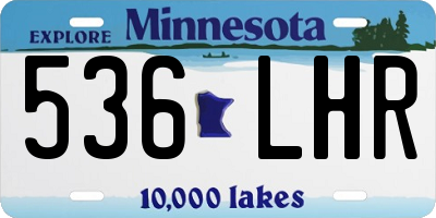 MN license plate 536LHR