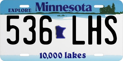 MN license plate 536LHS