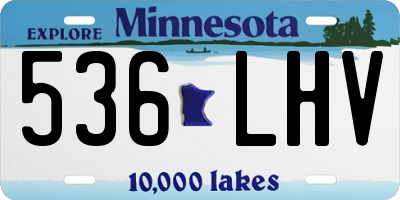 MN license plate 536LHV