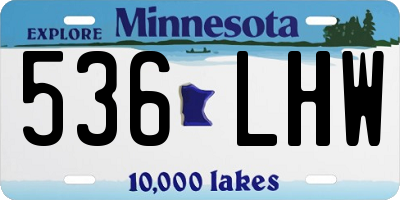 MN license plate 536LHW