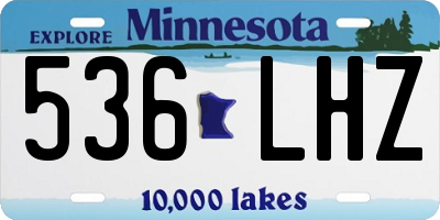 MN license plate 536LHZ