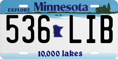 MN license plate 536LIB