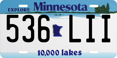 MN license plate 536LII