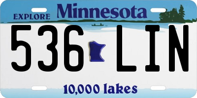 MN license plate 536LIN