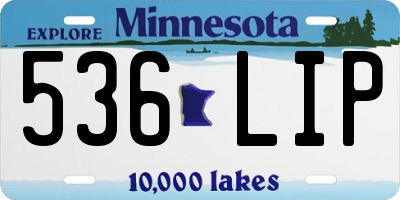 MN license plate 536LIP
