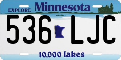 MN license plate 536LJC