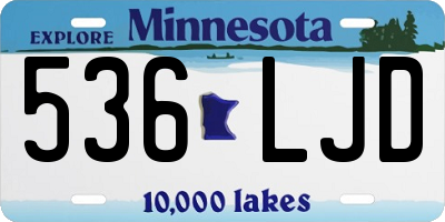 MN license plate 536LJD