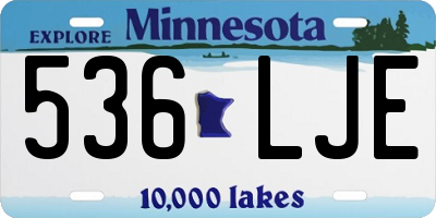MN license plate 536LJE
