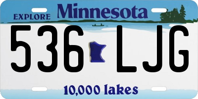 MN license plate 536LJG