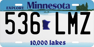 MN license plate 536LMZ