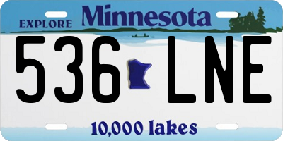 MN license plate 536LNE