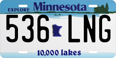 MN license plate 536LNG