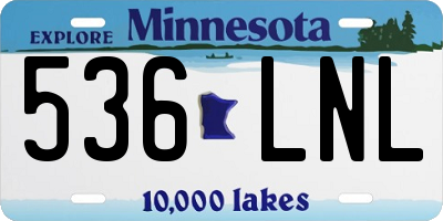 MN license plate 536LNL