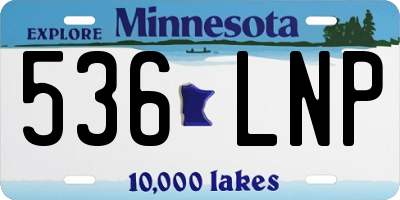 MN license plate 536LNP