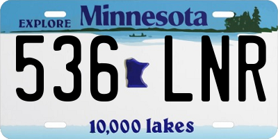 MN license plate 536LNR