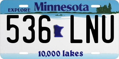 MN license plate 536LNU