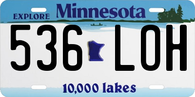 MN license plate 536LOH