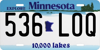 MN license plate 536LOQ