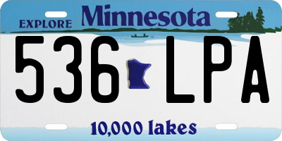MN license plate 536LPA