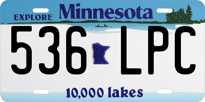 MN license plate 536LPC