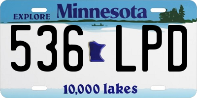 MN license plate 536LPD
