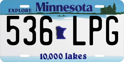 MN license plate 536LPG