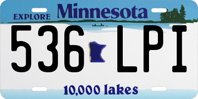 MN license plate 536LPI